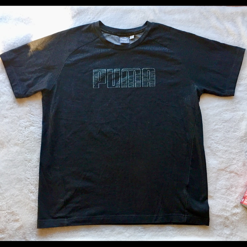 Puma Men’s Black/Dark Grey Short Sleeve T-Shirt